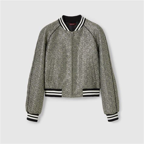 gucci tweed bomber